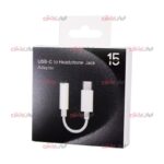مبدل جک تایپ سی Apple مدل iPhone 15 ویژگی پک مشکی