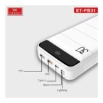 پاور بانک Earldom مدل PB-31 با ظرفیت 30000 میلی آمپر - Image 4