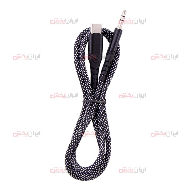 encon-aux-25-type-c-aux-wholesale.jpg کابل AUX Type-C پکدار encon مدل AUX-25 ویژگی روکش کنفی - Image 1