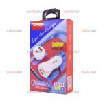 شارژر فندکی GFUZ مدل CR-74 ویژگی درگاه تایپ سی PD