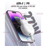 کلگی شارژر LDNIO مدل A1206C ویژگی 27 وات به همراه کابل 2 سر تایپ سی - Image 4