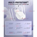 کلگی شارژر LDNIO مدل A1206C ویژگی 27 وات به همراه کابل 2 سر تایپ سی - Image 5