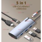 هاب 5 پورت درگاه تایپ سی LDNIO مدل DS-15H به همراه درگاه HDMI - Image 4
