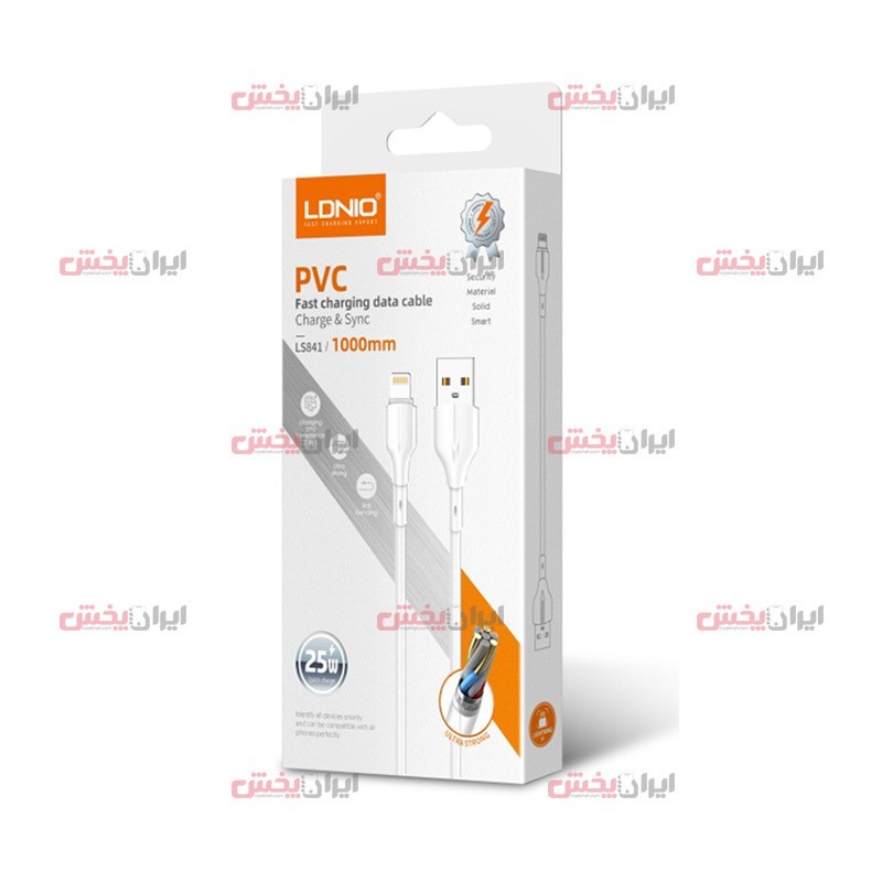 ldnio-ls-841-fast-charging-cable-wholesale.jpg کابل Ldnio مدل LS841 ویژگی 25 وات - Image 1