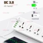 ده راهی برق Ldnio مدل SC10610 ویژگی 1 پورت PD و 5 پورت USB - Image 8