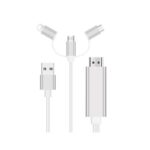 کابل تبدیل HDMI به Lightning/Type-C/MicroUSB اونتن مدل OTN-7537S طول 1.8 متر