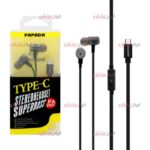 هندزفری PAPADA مدل PA200 Type-C ویژگی جک تایپ سی