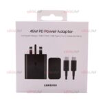 کابل و کلگی SAMSUNG 45W ویژگی 100% اورجینال برد مشکی VIETNAM